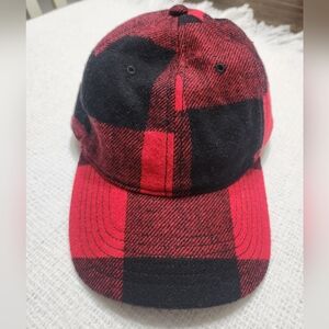 No Boundaries Red and Black Plaid Cap